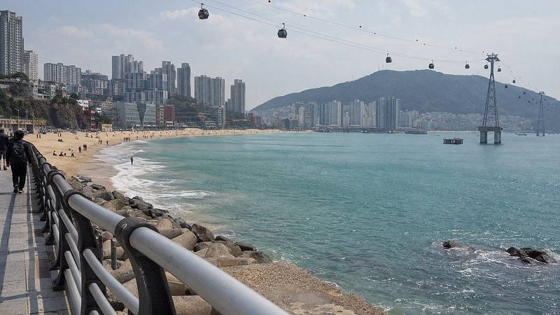Songdo Beach and Cable Car