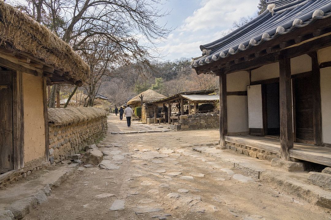 Korean Folk Village (AI-generated illustrative image)